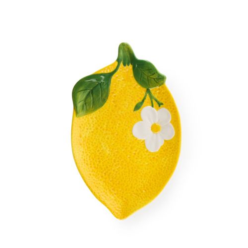 Piatto vassoio, limone, giallo, 26x16 cm, ceramica