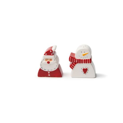 Set sale/pepe, 2 pezzi, babbo natale, pupazzo di neve