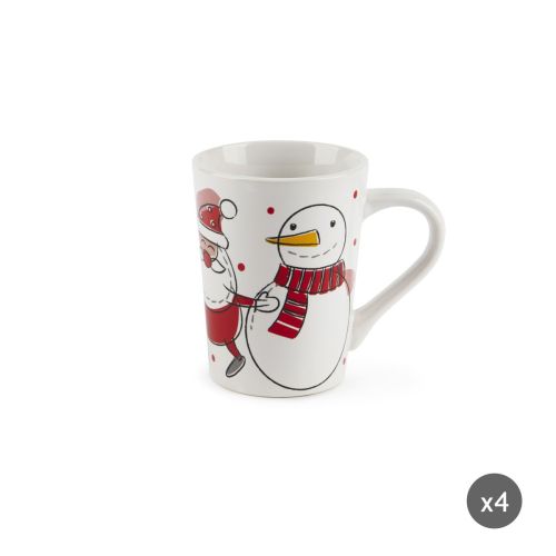 Tazze tipo mug, 4 pezzi, natalizie