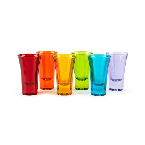 Bicchierini da liquore, 6 pezzi, multicolore